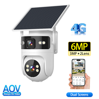 Caméra Wifi Réseau NyteElf Hieasy 6MP Double Objectif Vision Nocturne Couleur Suivi Automatique Audio Bidirectionnel CCTV Solaire Carte SIM 4G