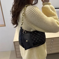 Tas PU Wanita 2026 Elegan dengan Rantai Berlian, Desain Mewah untuk Musim Panas dan Dingin, Tas Selempang Wanita Model Terbaru