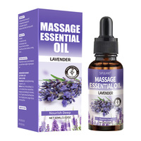 Huile essentielle de massage à la lavande, huile de massage corporel hydratante 60 ml pour tous types de peau, OEM ODM, étiquette privée, logo personnalisé, vente en gros
