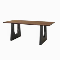 Mesa de Comedor de Madera Sólida Moderna y de Lujo, con Certificación CE, Diseño Rectangular, Duradera y Ecológica, Apta para el Comedor