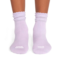 Chaussettes décontractées pour femmes en fibre de bambou personnalisées avec des volants de haute qualité Utilisation quotidienne pour le confort