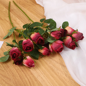 Ramo de Rosas Artificiales de 7 Cabezas, Flores de Seda de Alta Simulación, Decoración de Boda, Decoración de Hogar de Lujo - Product Image 4