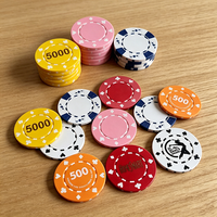 Jetons de poker en céramique de haute qualité, 10g, 39mm, durables, de style européen, avec logo personnalisé pour les jeux de société