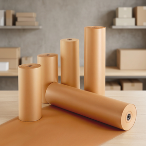 Rollo de Papel Kraft de una Cara con Revestimiento de PE, Ecológico, Reciclable, Impermeable, Resistente a la Humedad, Reutilizable, Compatible con la Impresión en Relieve, para Ropa de Cama - Product Image 2