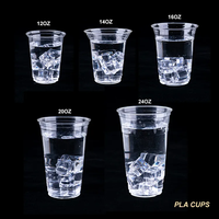 Meilleures ventes de tasses jetables en plastique transparent Pla Tasse à café glacé