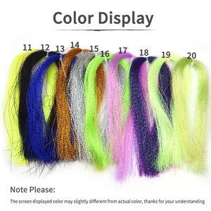 29 couleurs de fil poly flash pour la pêche à la mouche, cristal torsadé, flashabou, krystal flash pour la pêche à la mouche, streamer, nymph, sabiki, vente en gros - Product Image 3
