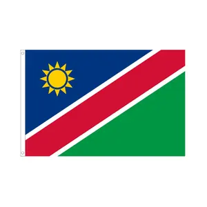 Stock Flagge schnelle Lieferung benutzer definierte Namibia Land Flagge 100% Polyester Outdoor Indoor Namibia Flagge Banner