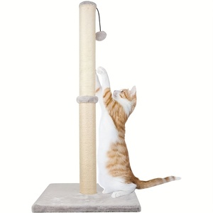 Tiang Garukan Kucing DOUBLEFLY Model 041LJ Desain Modern Stabil Dua Bagian Vertikal Bahan Sisal Aman untuk Kucing Memanjat - Product Image 4