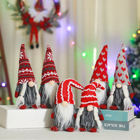 Lot de 2 Poupées en Peluche Gnome Cœur de Noël, Tomte Gonk de la Saint-Valentin, avec Chapeau Tricoté Nordique, en Tissu, Fabriqué en Chine, pour la Maison et la Table des Fêtes