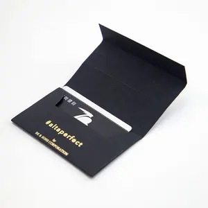 Custom Logo Printing Rubbery Cardboard Paper VIP Member Card Envelopes UV Spot Gift Card Packaging Envelope Box