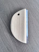 Grattoir à sueur demi-rond en bois pour chevaux, peigne portable pour enlever les poils d'animaux, pour l'élimination des poils morts du sous-poil des chevaux, chiens et chats.