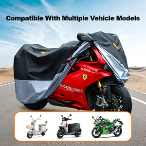 Funda para Motocicleta Negra Plateada, Impermeable, con Protección UV, Incluye Bolsa de Almacenamiento para Scooter - Product Image 5