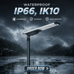 Lámpara Solar LED para Exteriores, Impermeable IP66, 60W, Integrada, Monocristalina, con Batería LiFePO4, para Construcción de Carreteras, con Certificación CE y ROHS - Product Image 2