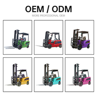 Gratis pengiriman Forklift baterai transmisi 3 roda Forklift 3ton Diesel Forklift di Arab Saudi