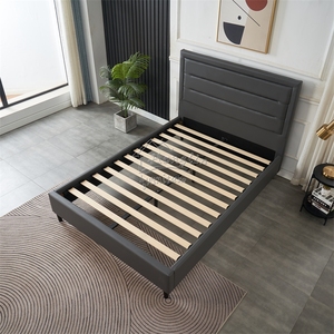 <span class=keywords><strong>Lit</strong></span> King Size capitonné <span class=keywords><strong>de</strong></span> luxe au design européen avec tête <span class=keywords><strong>de</strong></span> <span class=keywords><strong>lit</strong></span> rembourrée et revêtement en tissu - Product Image 5