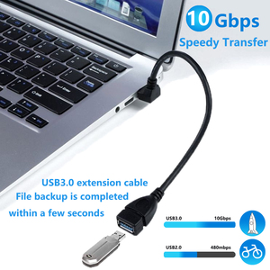 Atacado 0.3M 0.5M 1M 90 Graus Masculino para Feminino Extender <span class=keywords><strong>Cord</strong></span> 5Gbps Transferência de Dados <span class=keywords><strong>USB</strong></span> AM/AF <span class=keywords><strong>USB</strong></span> 3.0 Cabo de Extensão - Product Image 3
