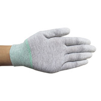 Gants antistatiques en fibre de carbone Jingya JY-212, revêtement PU sur les doigts, non jetables, pour l'électronique – Vente chaude