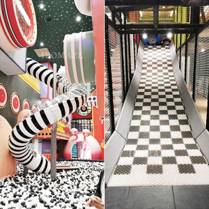 Magnifique terrain de jeu intérieur ensemble vilain château en fibre de verre toboggan piscine à balles <span class=keywords><strong>maison</strong></span> de jeu de rôle pour les centres commerciaux - Product Image 5