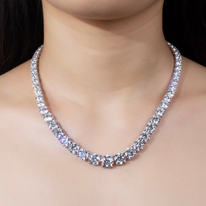 Collier Bijoux MSN-900 18k 40cm Bracelet Chaîne Tennis 2.4ct Diamant de Laboratoire Cultivé Collier Tennis - Product Image 5