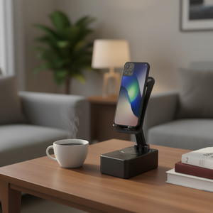 Haut-parleur chargeur Wys2301bt noir, support de téléphone rotatif pliable avec Bluetooth sans fil pour utilisation universelle avec téléphone - Product Image 2