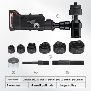 Perforadora Hidráulica Recargable TAIYU SME-8B de 21V y 2000mAh para Láminas Metálicas, Cajas y Armarios, Herramienta de Perforación de Uso Industrial para Construcción - Product Image 1