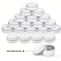 Boîtes rondes en aluminium blanc vides pour cosmétiques, contenants pour crèmes, lotions, masques, cosmétiques, nail art