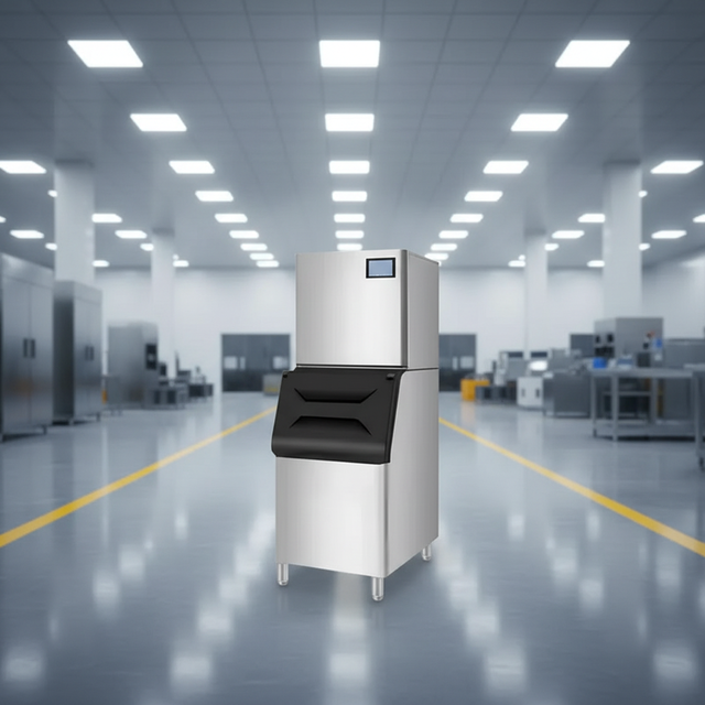 CY KM-400 Commercial Half-Moon Ice Maker with 160kg Storage Automatic Operation Crystal Clear Ice & No Bubbles