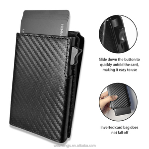 กระเป๋าสตางค์แบบกำหนดเองพร้อมระบบป้องกัน RFID, จัดส่งในสหรัฐอเมริกาพร้อมภาษี, แบบ DDP, ที่ใส่บัตร<span class=keywords><strong>เครดิต</strong></span>และพาสปอร์ตแบบโลหะ - Product Image 1