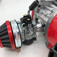 Moteur Haute Performance 49CC 2 Temps Démarrage Lanceur en Aluminium pour Mini Pocket Bike, Go Kart, Dirt Bike, Scooter à Essence