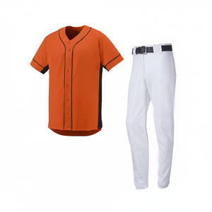 Jersey de béisbol de manga corta con estampado personalizado para hombre, uniforme de plumón transpirable con logotipo y número para uso en softball a la venta - Product Image 1