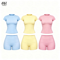 Vêtements pour femmes grandes tailles, tenues décontractées, nouveaux vêtements, ensemble 2 pièces, manches courtes avec legging, ensembles de pantalons deux pièces pour femmes