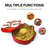 Boîte de rangement en métal JYB au design Lion Dansant, prix usine, pour gâteaux de lune, biscuits, bonbons – Idéale pour les fêtes et comme coffret cadeau