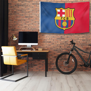 <span class=keywords><strong>Bandera</strong></span> del FC <span class=keywords><strong>Barcelona</strong></span> <span class=keywords><strong>de</strong></span> 3x5 pies, Doble Cara, Poliéster, Impresión Vívida y Ojales <span class=keywords><strong>de</strong></span> Latón para Aficionados y Eventos Deportivos - Product Image 4