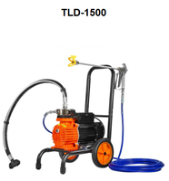 Pulvérisateur de peinture sans air à diaphragme sans balais TLD 1500 1100W 220V pour usage domestique, peinture murale au latex et travaux de construction