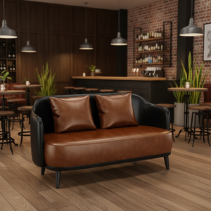 Ensemble de canapés en bois massif de luxe pour restaurant, mobilier commercial pour café, <span class=keywords><strong>bar</strong></span>, pub, salon, <span class=keywords><strong>espace</strong></span> repas - Product Image 1