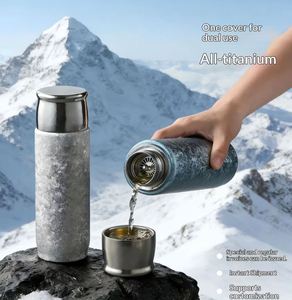 410ml Pure Titanium Insulated Mug Magnetic Lid, Bulk Business Gift Cup with Custom Logo Service - Product Image 5