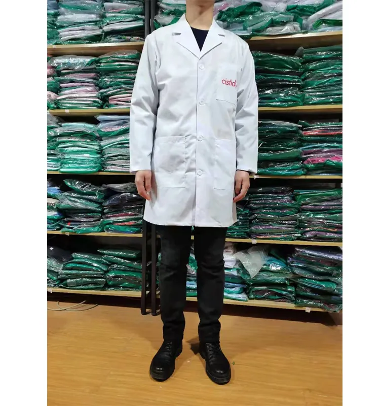 Custom Professionele Laboratoriumjas Witte Medische Dr Uniform
