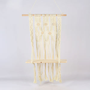 Indoor BohoWall decorazione macramè scaffale appeso a parete tessuto corda bohémien scaffali per camera da letto decorazione per la casa appesa a parete porta piante - Product Image 2