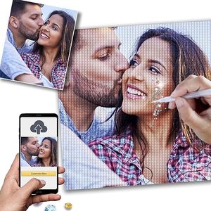 Custom Diamond Painting Kits for Adults - Personalized Your Own Picture Diamond Art, Customized Photo for DIY <strong>Home</strong> <strong>Wall</strong> <strong>Decor</strong> - Product Image 1