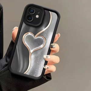 <span class=keywords><strong>Coque</strong></span> de téléphone portable antichoc en TPU avec motif cœur doré et protection d'objectif en forme d'échelle pour <span class=keywords><strong>iPhone</strong></span> XR XS <span class=keywords><strong>11</strong></span> 12 13 14 15 16 17 18 <span class=keywords><strong>Pro</strong></span> <span class=keywords><strong>Max</strong></span> - Product Image 2