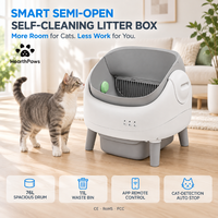 CE RoHS FCC EMC OEM/ODM Bac à litière automatique pour chats de grande taille avec protection anti-pincement multicouche 76L+ Tambour et bac à déchets 11L