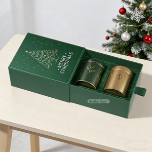 Boîte cadeau de Noël de luxe personnalisée pour thé, recyclable, faite à la main, avec tiroir coulissant et <span class=keywords><strong>insert</strong></span> - Product Image 3