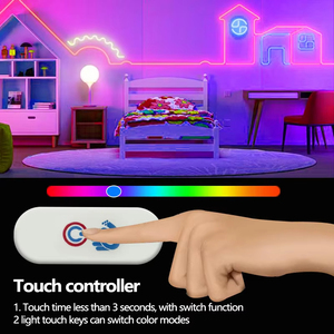 TUYA WIFI LED Strip <b>Lights</b> Silicone Neon Rope <b>Light</b> with Music Sync RGBIC Touch <b>Switch</b> Chasing Strip Tape for Room - Product Image 5