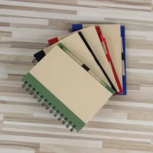 2025环保办公日记笔记本笔纸螺旋A5可定制回收笔记本