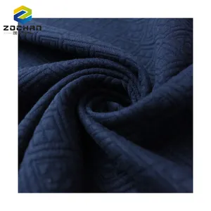 OEM tekstil musim dingin 54% poliester 44% katun 2% spandeks jacquard kain scuba untuk pakaian rumah