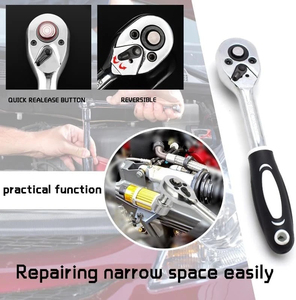 High Quality 46 Pcs Professional Heavy Duty Hand Tools Portable Auto Car Repair Kit Ratchet <b>Socket</b> Wrench Set - Product Image 5
