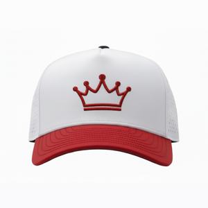 OEM Custom Mesh Perforated Hat Logo 5 Panel Slightly Curved Brim Snapback <b>Waterproof</b> Rubber Patch Golf <b>Cap</b> - Product Image 2