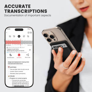 Enregistreur vocal professionnel Pro Executive avec résumés IA, étui magnétique, 112 langues, batterie 23H, avec assistant professionnel GPT 5 - Product Image 4