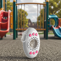 Mignon en forme de poisson lumière LED porte-clés alarme auto-défense sécurité anneau sonore pour femmes enfants sécurité à domicile lampe de poche pour enfants mamans