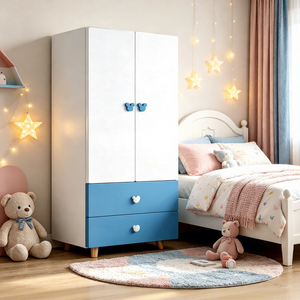 <span class=keywords><strong>Armadio</strong></span> Moderno a Due Cassetti di Alta Qualità <span class=keywords><strong>per</strong></span> Camera dei Bambini in Truciolato - Product Image 3
